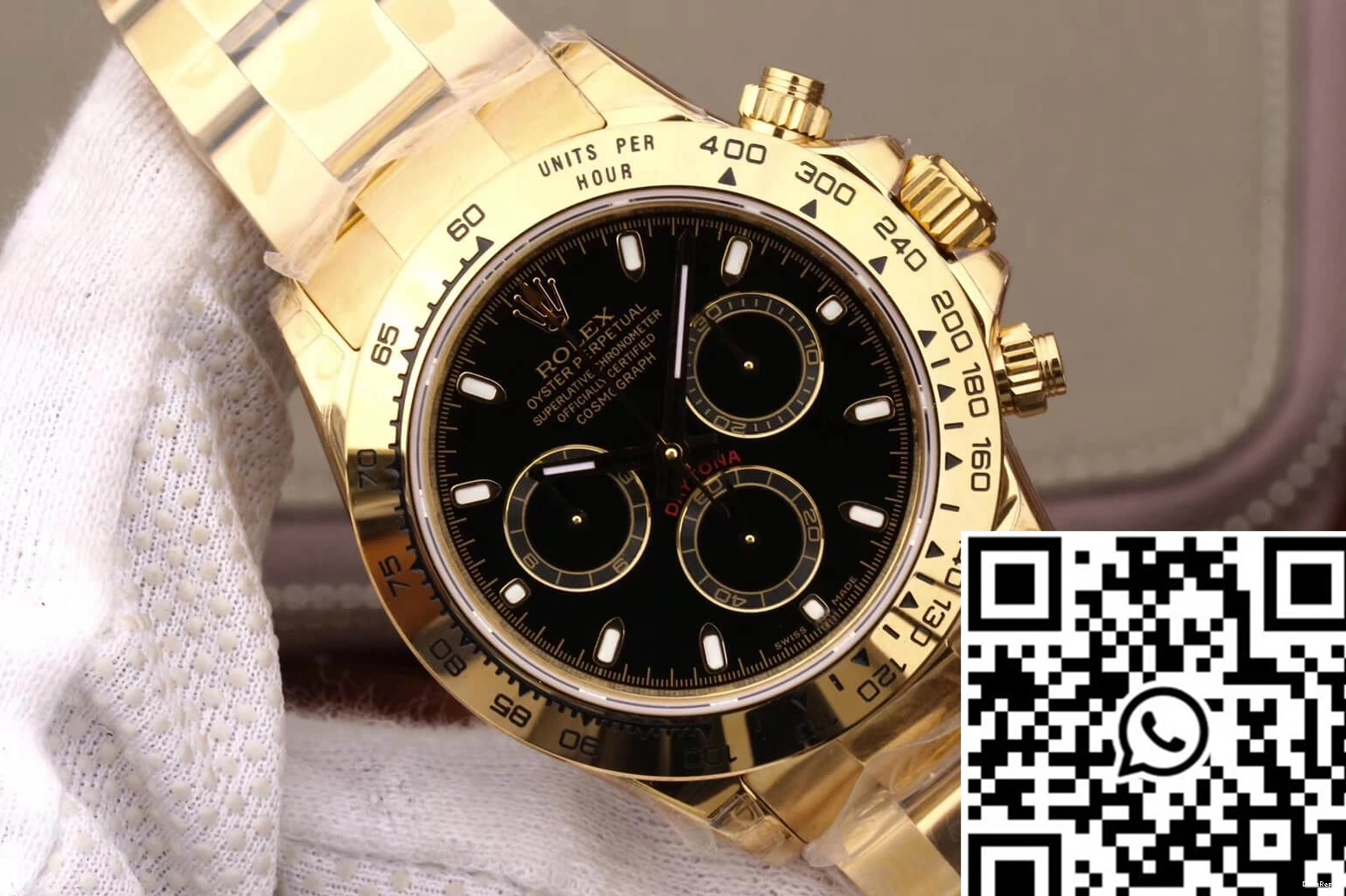 JH Yellow Dial M116508-0004 Rolex Black Factory Daytona Gold Cosmograph 0409